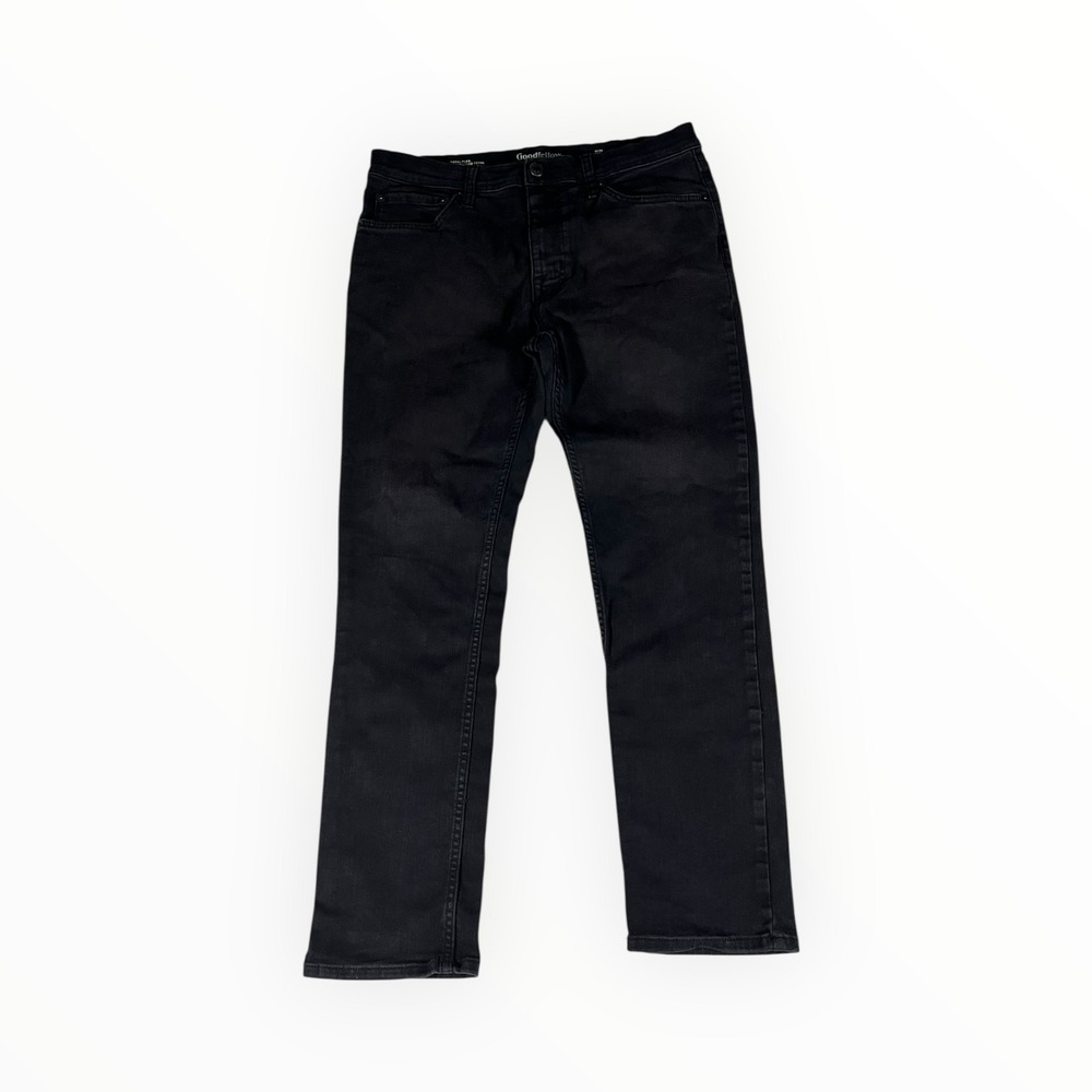 Goodfellow & Co Men's Slim Fit Jeans Black Denim Total Flex Button Fly 34x30